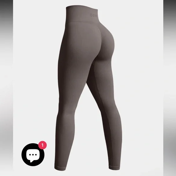 OQQ Viral Booty Lifting Leggings Brown XL - Picture 1 of 4